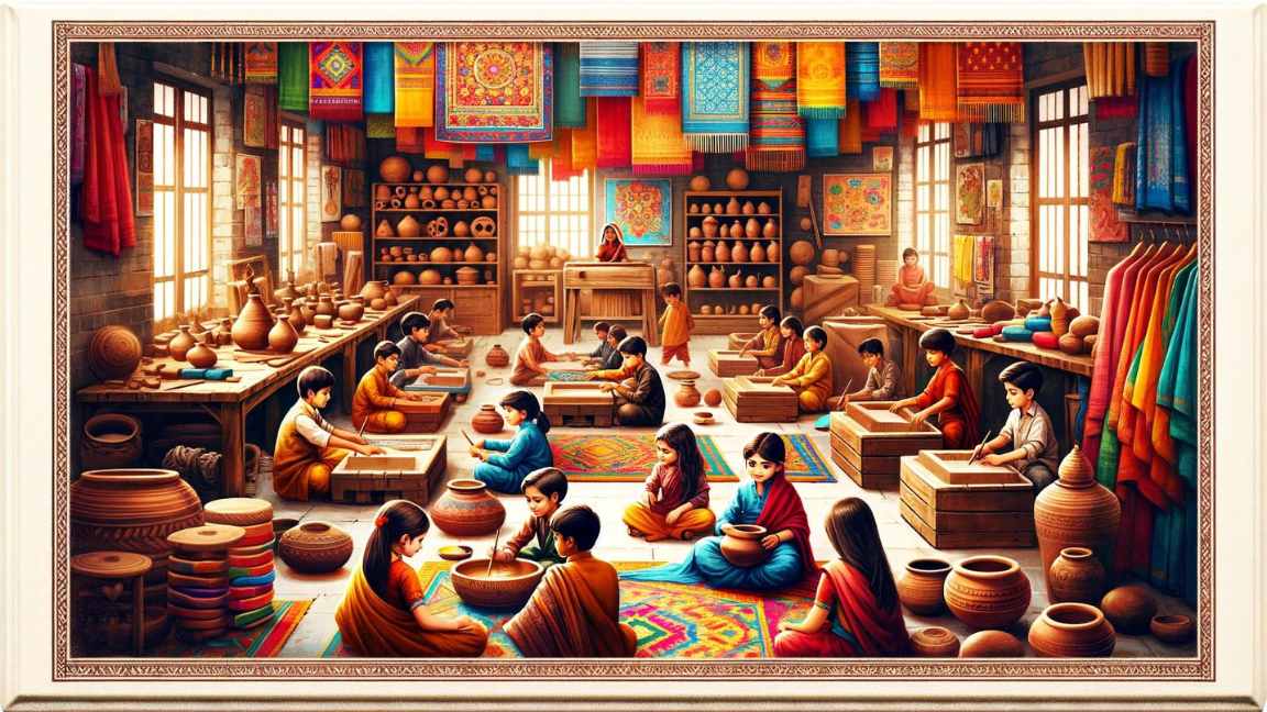 traditional crafts are taught in hyderabad's schools
