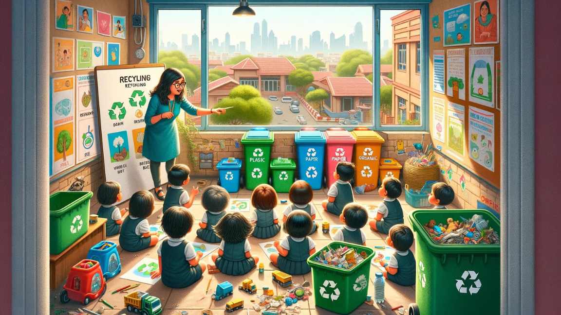 Teaching Toddlers About Recycling in Delhi