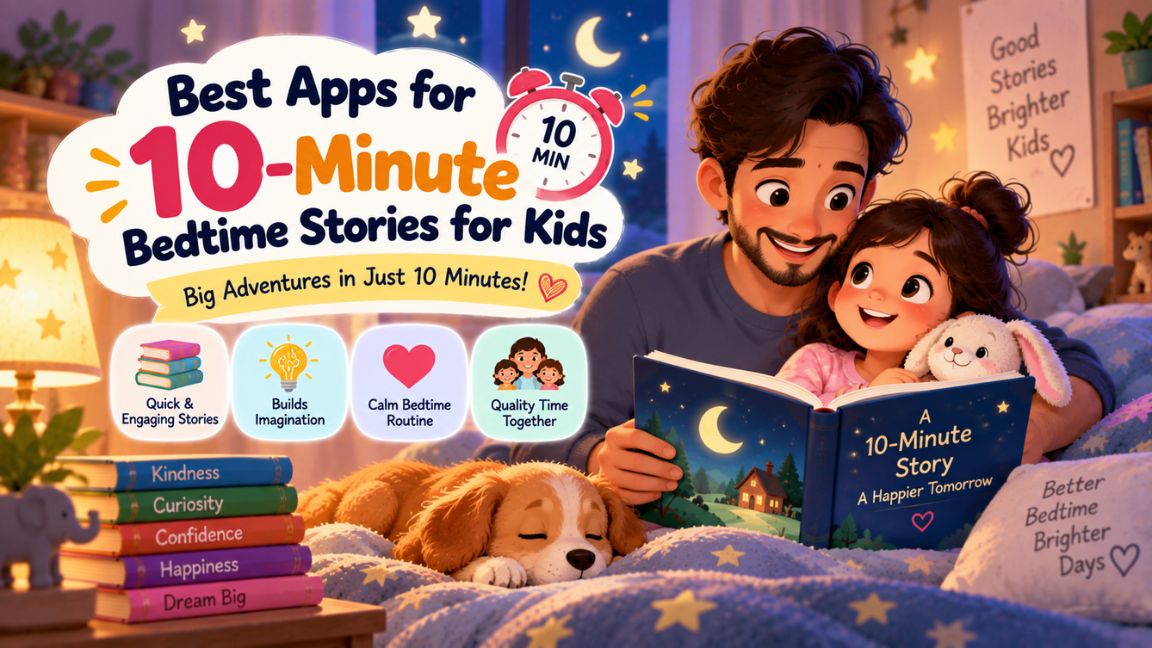 10 Best Apps for 10-Minute Bedtime Stories for Kids