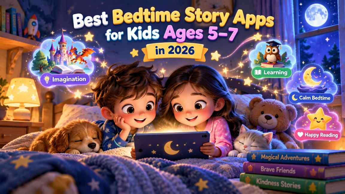 10 Best Bedtime Story Apps for Kids Ages 5–7 in 2026